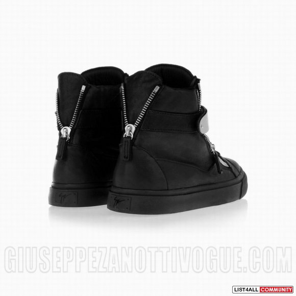 Giuseppe Zanotti Women's Buckle High-Top Sneakers Black