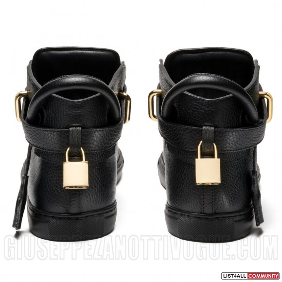 Buscemi Men's 100MM High Top Padlock Sneakers Black