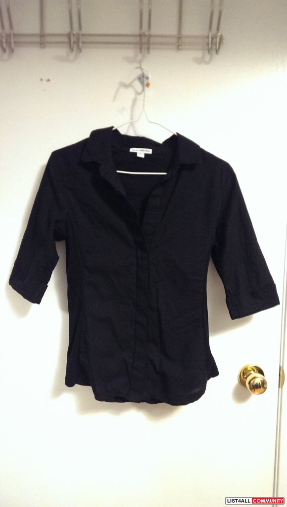 James Perse Size 1 Classic Button Up