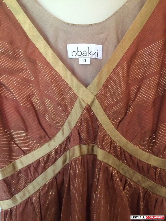 Obakki Silk Dress XS or Size 0
