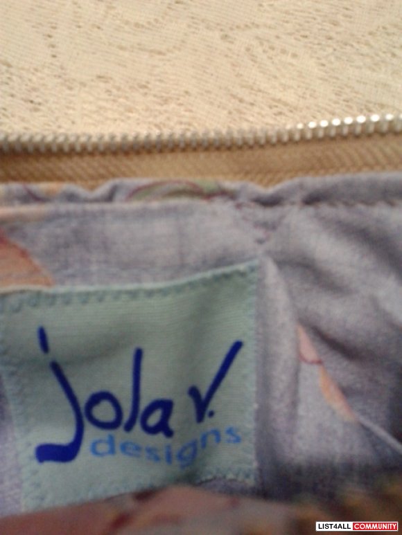 Jola V. Designs Leather Handbag Shoulder Bag Pearly Gold REDUCED