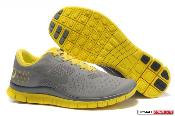 Nike Free 4.0 V2 Light Grey Yellow,www.cheapnikefreern.com