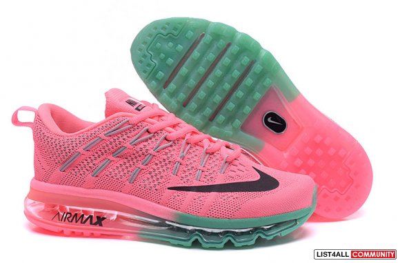 Pink Green Grey Black Flyknit Air Max 2016 www.cheaprosheshoes.com