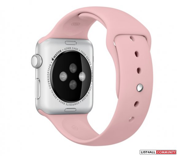 Apple watch sports band in vintage rose