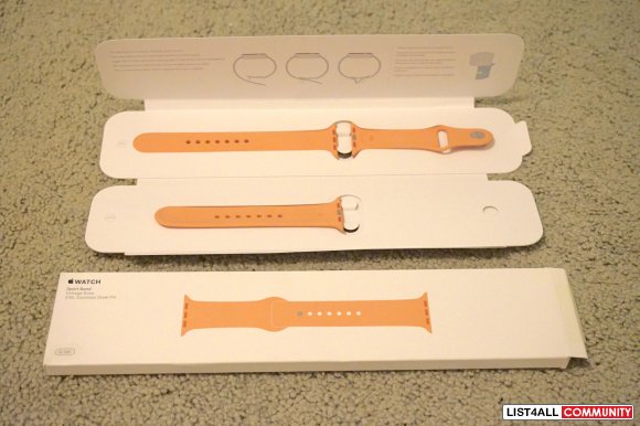 Apple watch sports band in vintage rose
