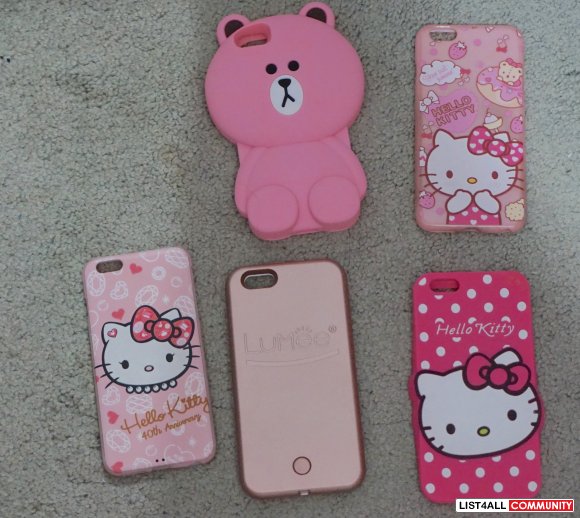 Hello Kitty, pink bear & Lumee iphone 6 plus cases