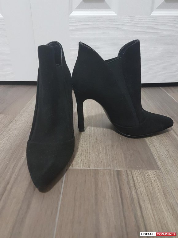 Black Suede Zara Ankle boots