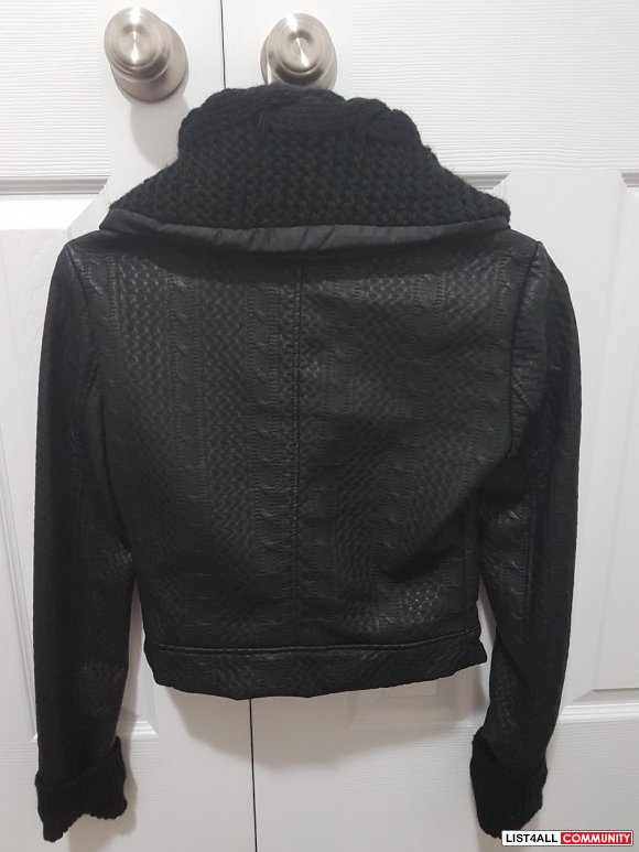 Black Faux leather BEBE Jacket