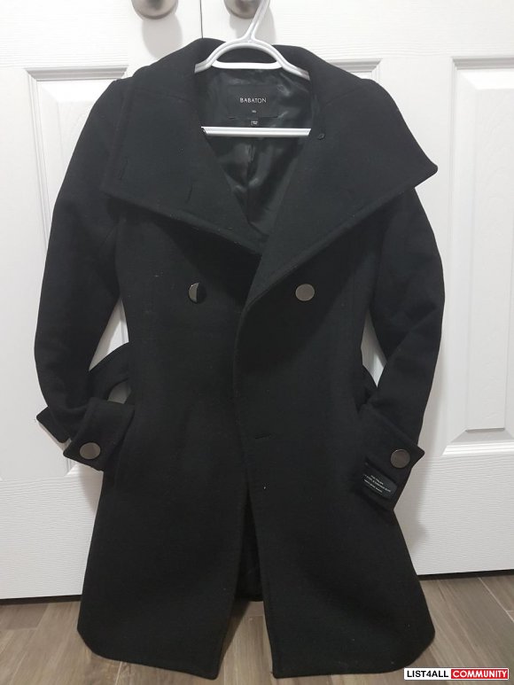 ARITZIA BABATON BROMELY BACK WOOL COAT XXS
