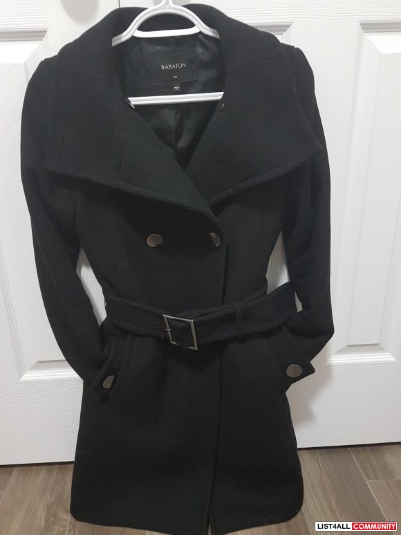 ARITZIA BABATON BROMELY BACK WOOL COAT XXS