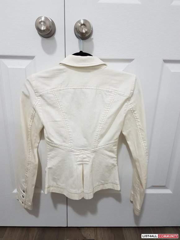 ARMANI EXCHANGE CREAM BLAZER IN XS