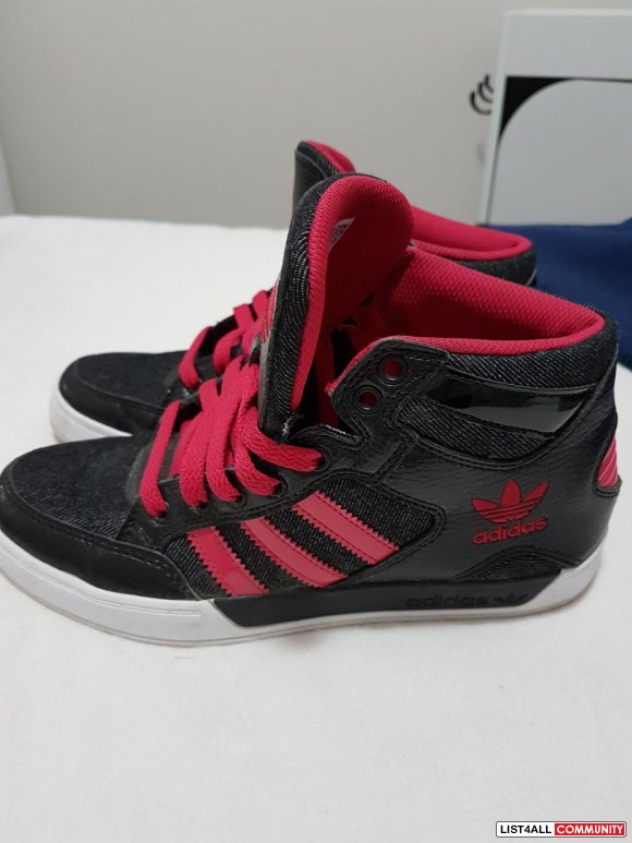 LADIES ADIDAS HIGH TOPS IN DENIM