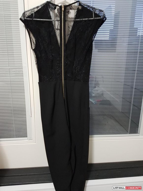BLACK LACE BEBE JUMPER
