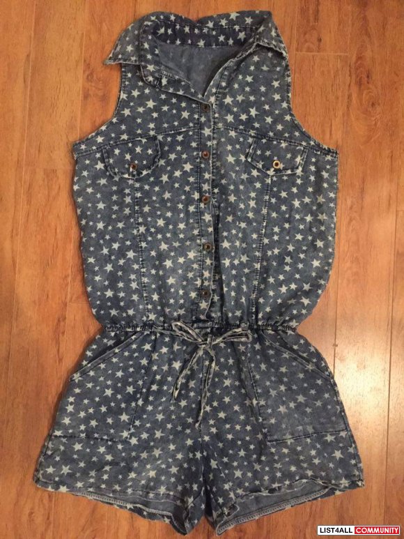 Denim romper from Korea - worn once - S/M