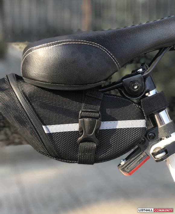 Bicycle Bike Seat Saddle Tail Pouch Bag - Black