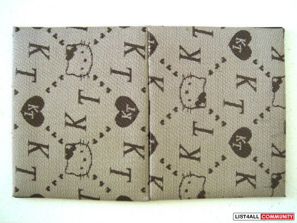 Magic Wallet - Brown Hello Kitty Patterned Fabric