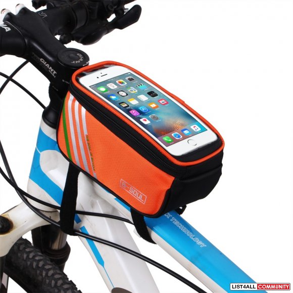 Bicycle Bike Frame Phone Bag - 1.4L 4.8" - Orange