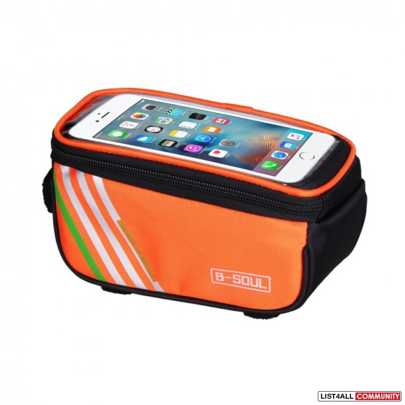Bicycle Bike Frame Phone Bag - 1.4L 4.8" - Orange