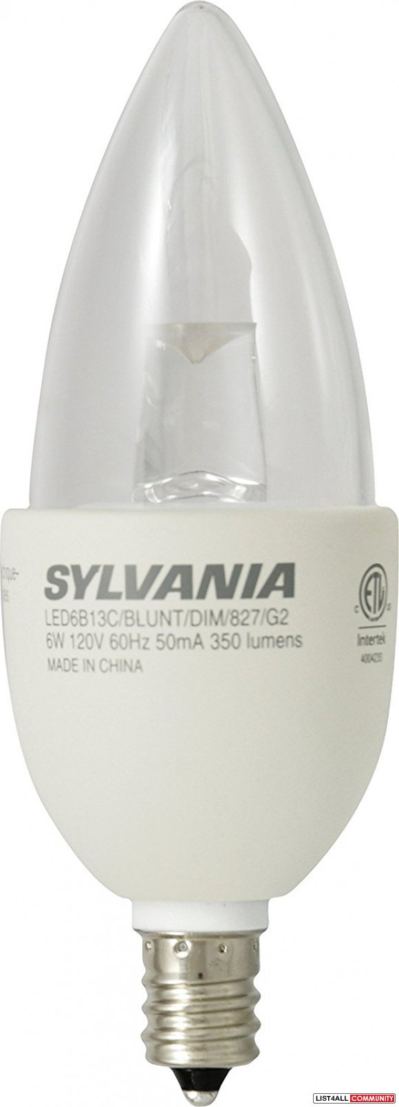 SYLVANIA 40W Equivalent Dimmable Candelabra LED Bulb - Soft White