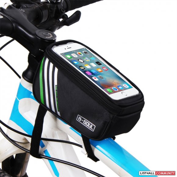 Bicycle Bike Frame Phone Bag - 1.8L 5.7" - Black