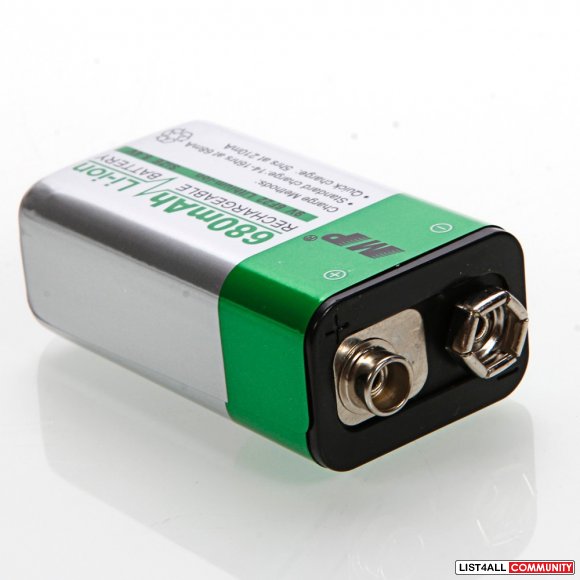 MP 680mAh 9V Li-Ion 8.4V Rechargeable Battery