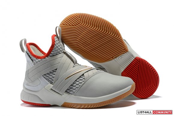 Cheap Lebron Soldier 12 Grey Red Gold www.cheapslebron16.com
