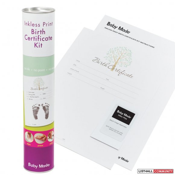 Buy a baby footprint certificate to create a memory for a lifetime