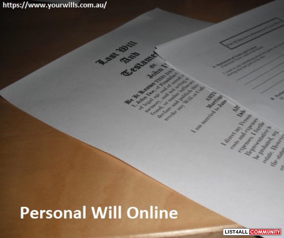 Now Create Your Personal Will Online