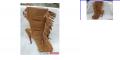 CHRISTIAN LOUBUTIN TAN SUEDE OPEN TOE FRINDGED BOOTS