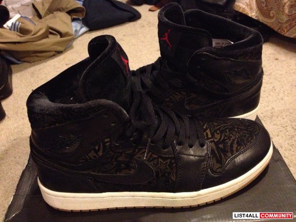 Jordan 1 laser sz 9 - 90$ firm black /gold :: --undefeated :: List4All