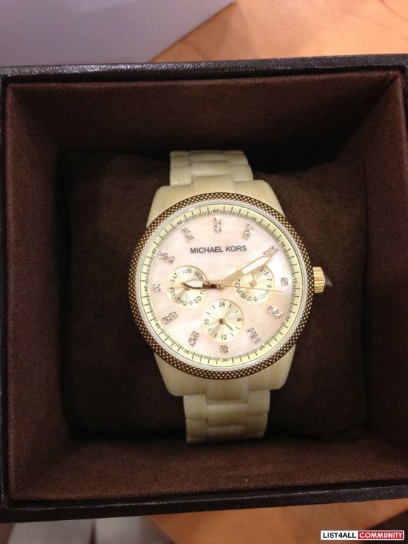 michael kors horn jet set watch