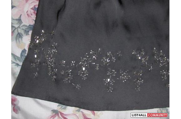 Satin   Bluenotes   Babydoll tank w/beads. Size Sm