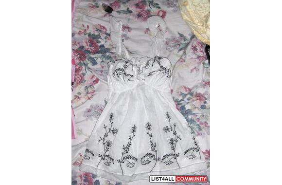 White   Majora   Babydoll tank. Size L fits XS-Sm.