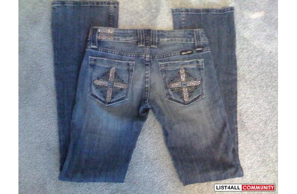New Miss Me Jeans-Black Size 25, used once $35-Blu
