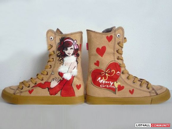 Hand painted boots