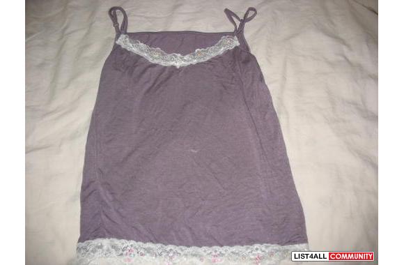 Lavendar Camisole with lace Size Small$5