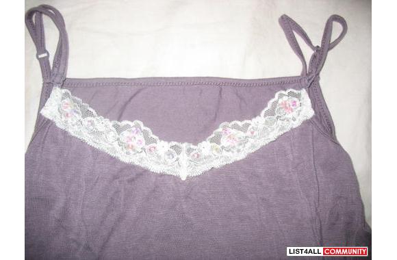 Lavendar Camisole with lace Size Small$5