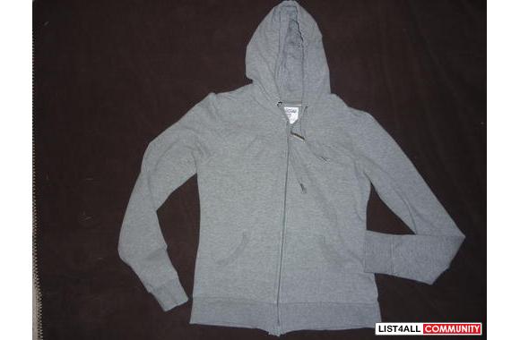 Grey form fitted hoodie