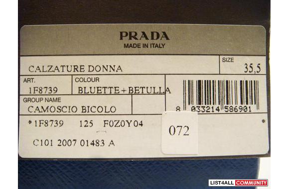 **AUTHENTIC SUEDE PRADA BALLERINA FLATS (GREEN &am