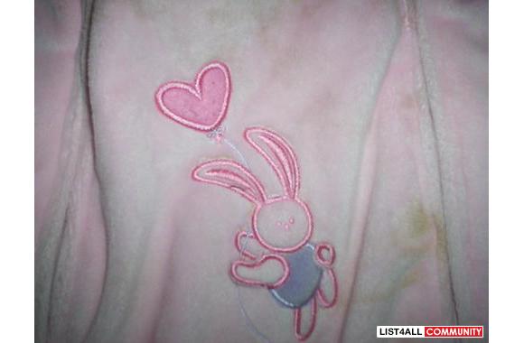 Pink Teddy Sleeper Coat. Zipper on both sides for 
