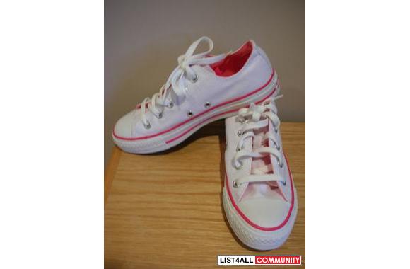 Brand New Converse All Star - White with Hot Pink (still in box!)