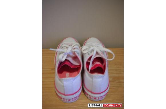 Brand New Converse All Star - White with Hot Pink (still in box!)