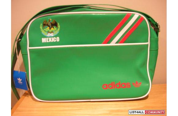Brand new Adidas side bag - Green Mexico with Red and White Stripes