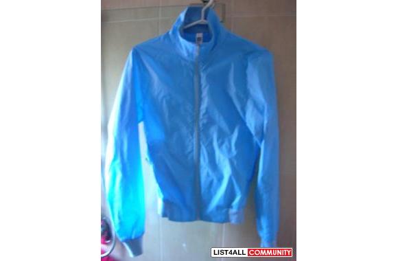 Brand New American Apparel Babyblue Nylon Jacket (tag still on!)