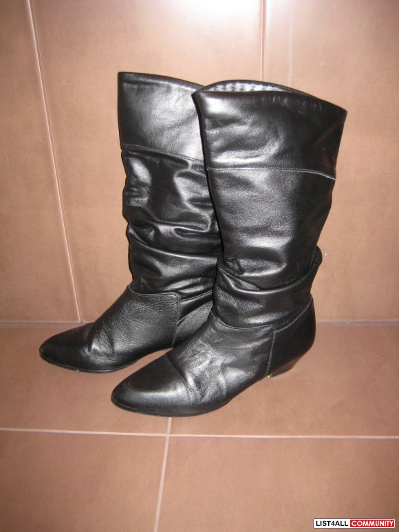 Black Leather Boots