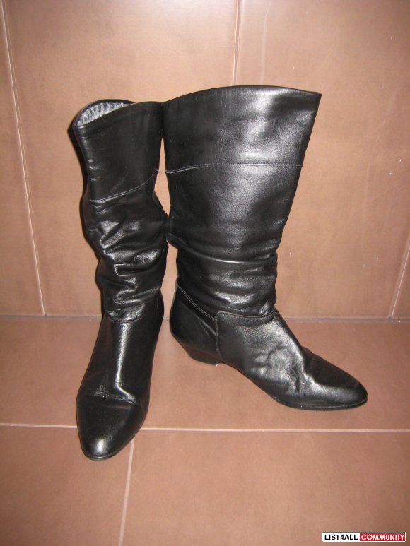 Black Leather Boots