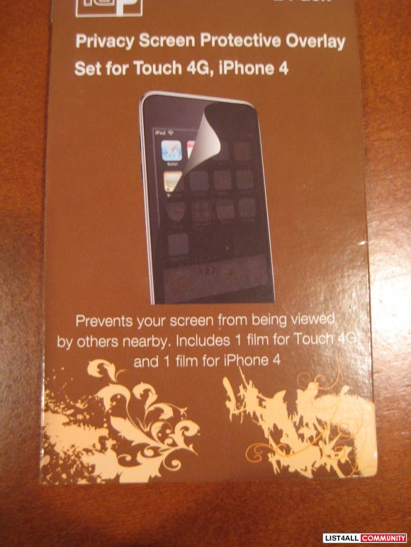 Brand New IPhone 4 Privacy Screen Protective Overlay