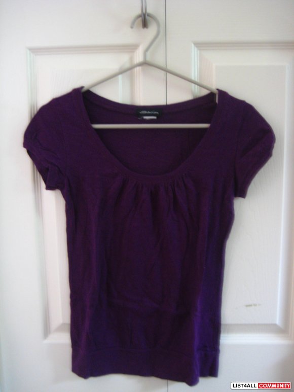 Purple Scoop Neck Tee