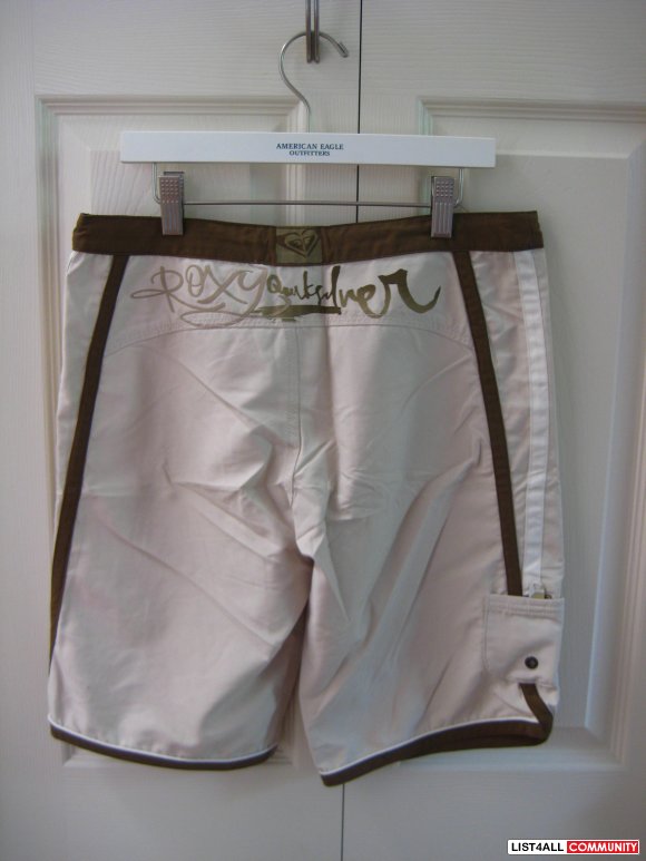 Roxy Beige Brown Boarding Shorts