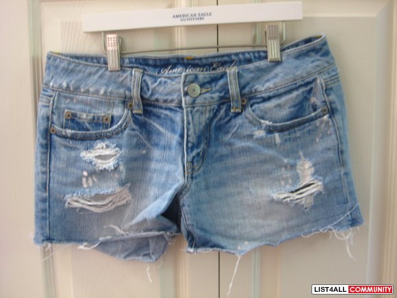 American Eagle Ripped Jean Shorts